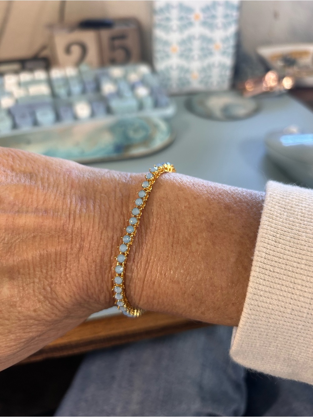 Brook & York Isabella Blue Opal Tennis Bracelet - Women Jewelry